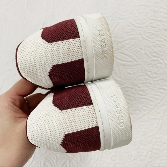 GREATS Men's Royale Knit Sneaker, Maroon