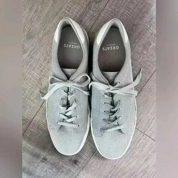 GREATS The Royale Knit Sneakers in Grey/White Size 13