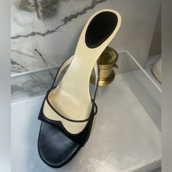 Gucci leather colorblock patten sandals - black sandals sz  7.5 B made in italy