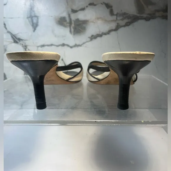 Gucci leather colorblock patten sandals - black sandals sz  7.5 B made in italy