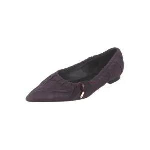 Gucci Purple Textured Suede Flats