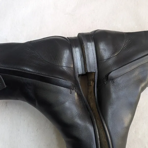 Gucci Side Zip Boots Black Leather 9 D