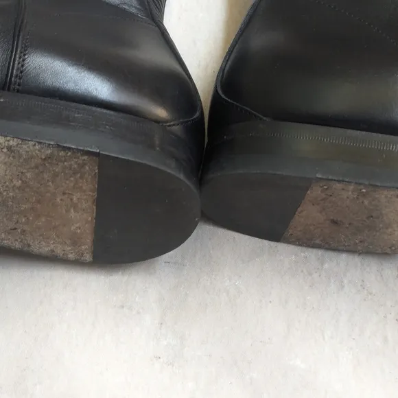 Gucci Side Zip Boots Black Leather 9 D