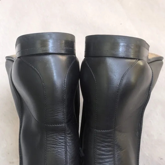 Gucci Side Zip Boots Black Leather 9 D