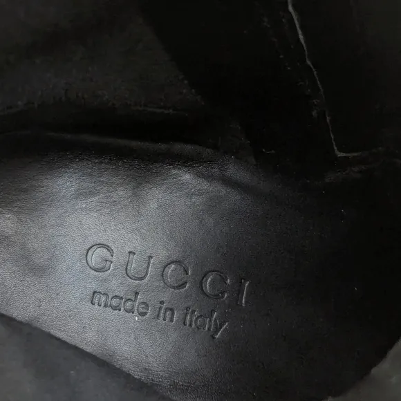 Gucci Side Zip Boots Black Leather 9 D
