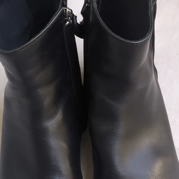 Gucci Side Zip Boots Black Leather 9 D