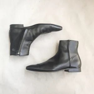 Gucci Side Zip Boots Black Leather 9 D