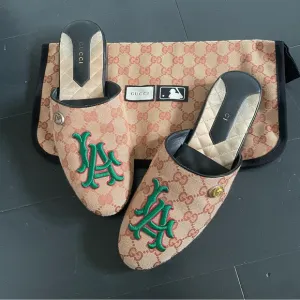 Gucci x MLB GG LA Dodgers Embroidered Mules