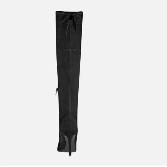 GUESS Black Zonian Fabric Over The Knee Boots