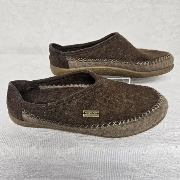 Halflinger Grey CR Fletcher Two Tone Felt Wool Clog Slides 39 Arch Support Warm