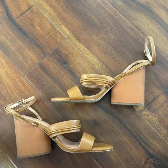 Halston Heritage Sola Block Heel Sandals Heels