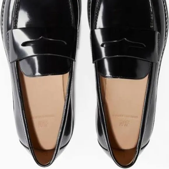H&amp;M Leather Loafers - Brand New - Worn Once By Showroom Model - Black