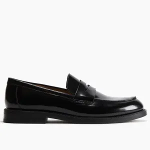 H&amp;M Leather Loafers - Brand New - Worn Once By Showroom Model - Black