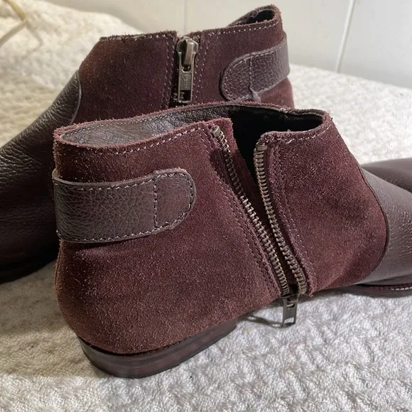 Handmade Suede Leather Side Zip Ankle Boots From Brazil Rubber Thread