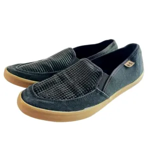 Harley Davidson Black Canvas Loafers Size 9