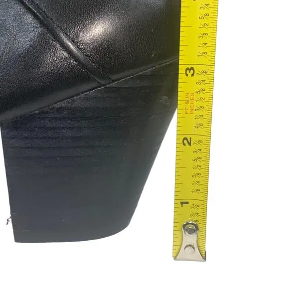 Harley Davidson Women's Black Leather Side Zip Moto Biker Ankle Boot Size US 9
