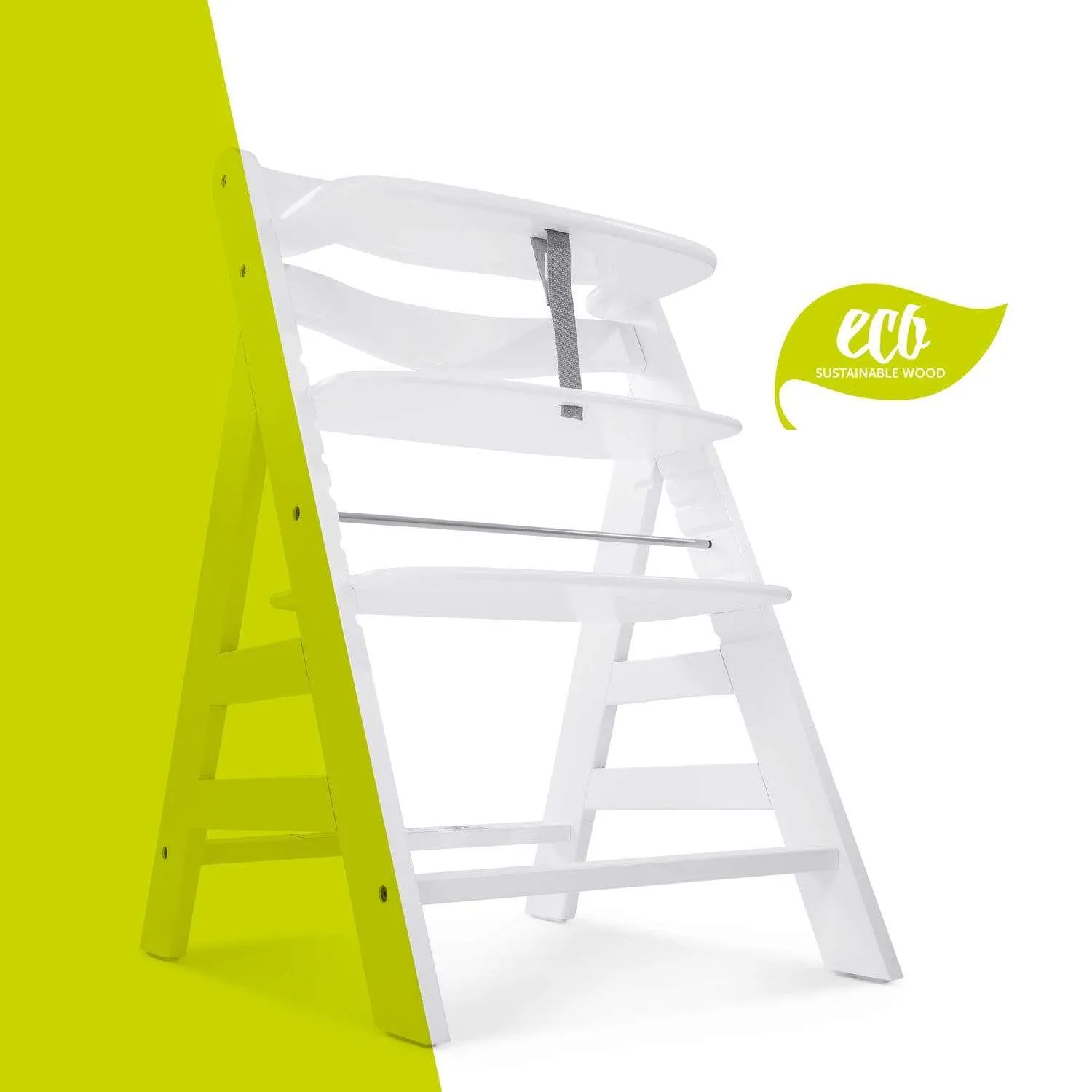 Hauck Alpha  Wooden Highchair - White