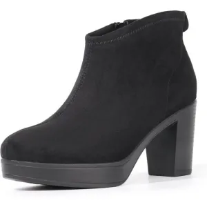 Hawkwell Women's Suede Arch Support Side Zipper Comfort Ankle Boot