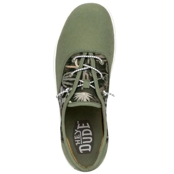 HEY DUDE Conway Desert Green Slides Mens Size 10 Sneakers Comfort Floral NEW