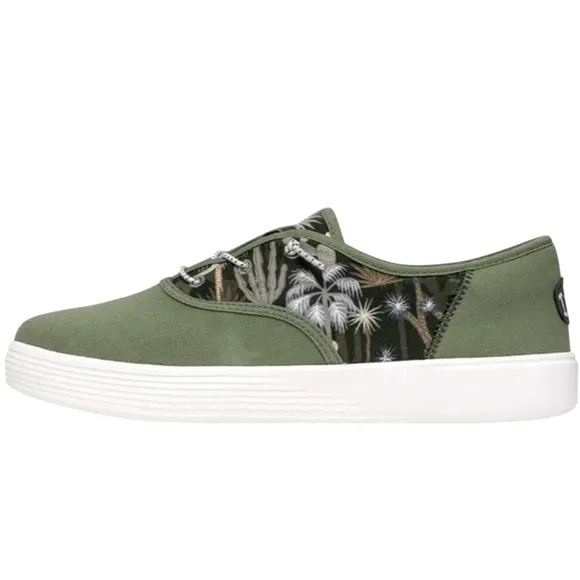 HEY DUDE Conway Desert Green Slides Mens Size 9 Sneakers Comfort Floral NEW