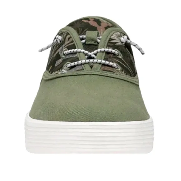 HEY DUDE Conway Desert Green Slides Mens Size 9 Sneakers Comfort Floral NEW