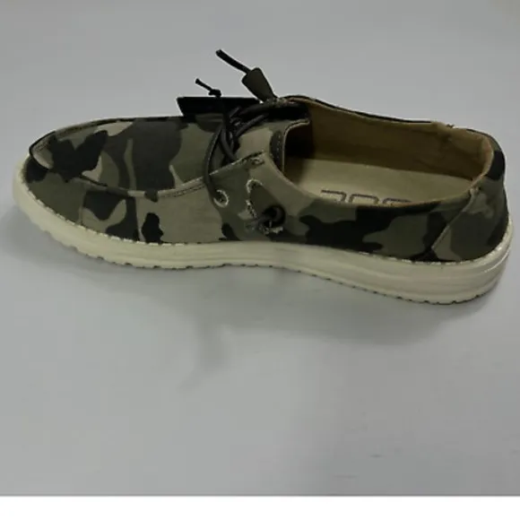 Hey Dude Men's Wally Camo Casual Loafers Slip On Shoes Size 9 Lightweight Comfy
