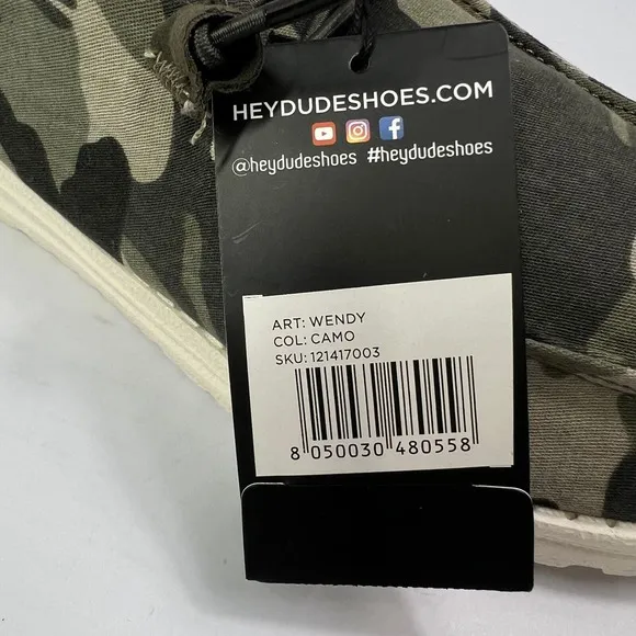Hey Dude Men's Wally Camo Casual Loafers Slip On Shoes Size 9 Lightweight Comfy