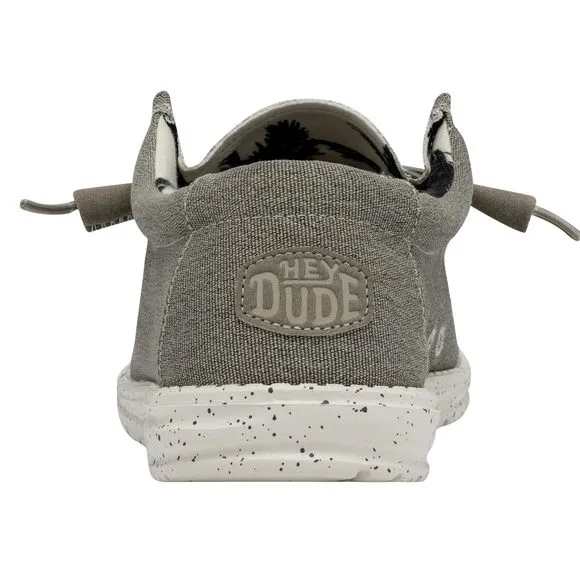 HEY DUDE MEN'S WALLY CANVAS STRETCH BEIGE SIZE 12 | MEN'S SHOES | MEN SLIP-