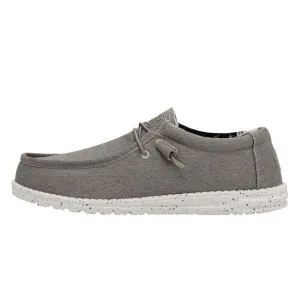 HEY DUDE MEN'S WALLY CANVAS STRETCH BEIGE SIZE 12 | MEN'S SHOES | MEN SLIP-
