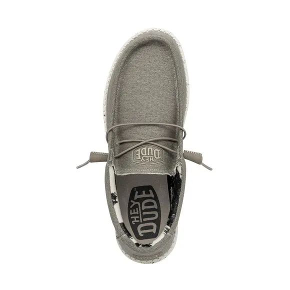 HEY DUDE MEN'S WALLY CANVAS STRETCH BEIGE SIZE 12 | MEN'S SHOES | MEN SLIP-