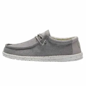 HEY DUDE MEN'S WALLY CHAMBRAY FROST GREY SIZE 10 | MEN’S SHOES | MEN'S LACE