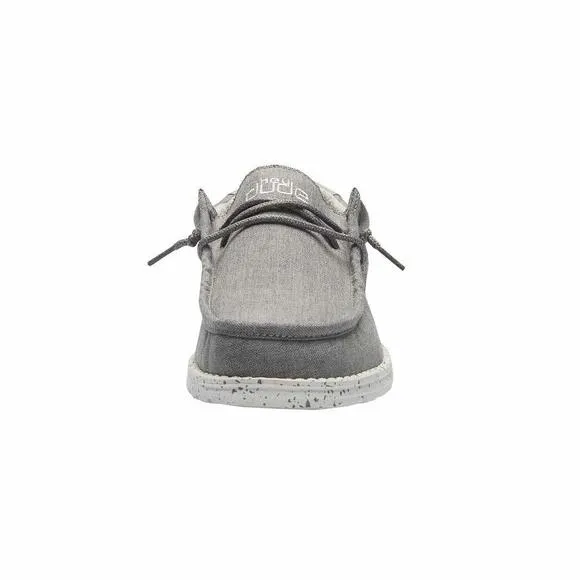 HEY DUDE MEN'S WALLY CHAMBRAY FROST GREY SIZE 10 | MEN’S SHOES | MEN'S LACE