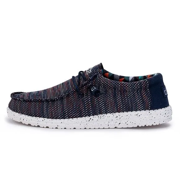 HEY DUDE MEN'S WALLY SOX BLUE ORANGE SIZE 11 | MEN’S SHOES | MEN’S LACE UP