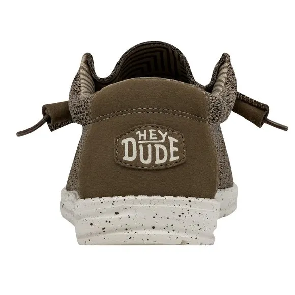 HEY DUDE MEN'S WALLY SOX BROWN SIZE 12 | MEN’S SHOES | MEN'S LACE UP LOAFER