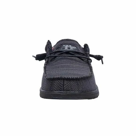 HEY DUDE MEN'S WALLY SOX JET BLACK SIZE 12 | MEN’S SHOES | MEN'S LACE UP LO