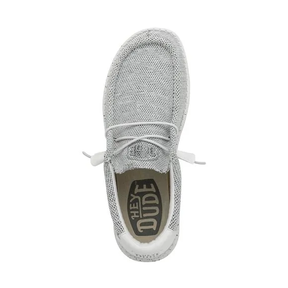 HEY DUDE MEN'S WALLY SOX STONE WHITE SIZE 10 | MEN’S SHOES | MEN'S LACE UP