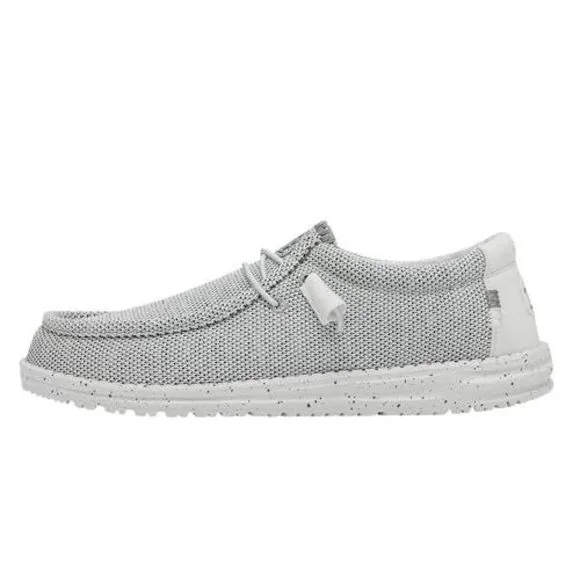 HEY DUDE MEN'S WALLY SOX STONE WHITE SIZE 10 | MEN’S SHOES | MEN'S LACE UP