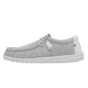 HEY DUDE MEN'S WALLY SOX STONE WHITE SIZE 10 | MEN’S SHOES | MEN'S LACE UP