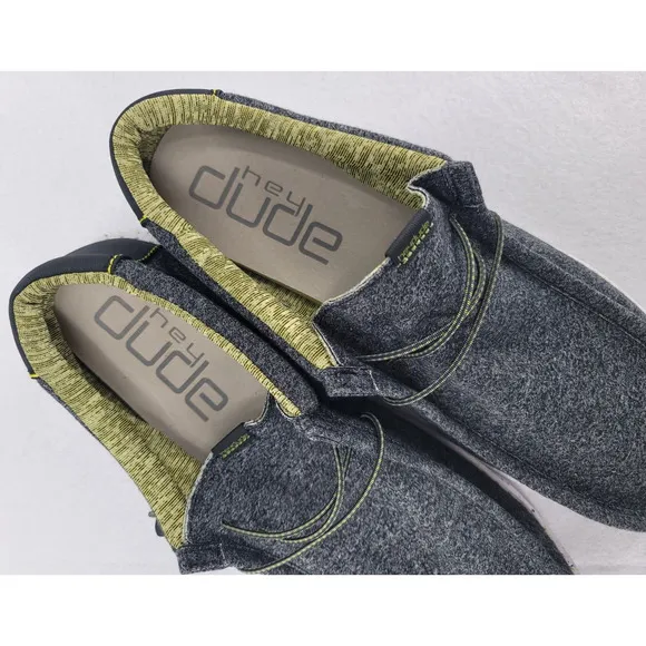 Hey Dude Wally Ascend Lime Vision Mens 15 Lightweight Comfortable Casual Shoes