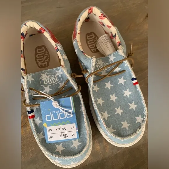 Hey Dude Wally Youth Americana Shoes