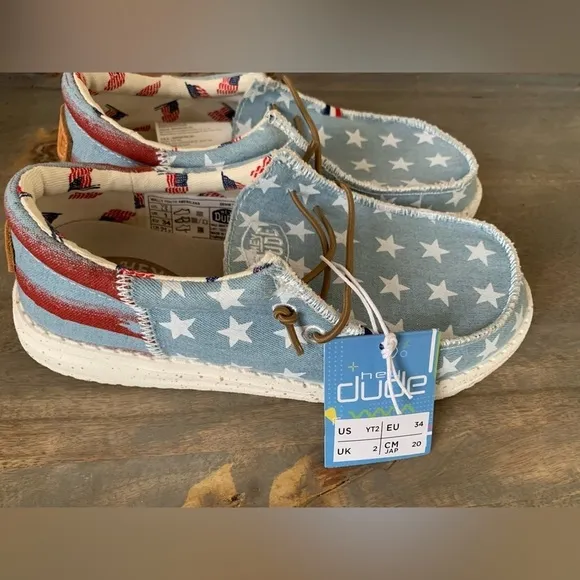 Hey Dude Wally Youth Americana Shoes