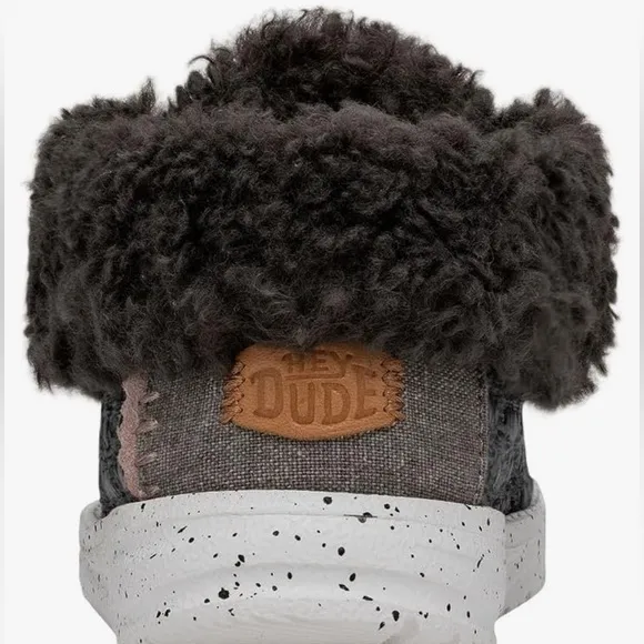 Hey Dude Wendy Black Fold Stitch Cozy Shoes Youth T (Little Boy) 1  New in box!