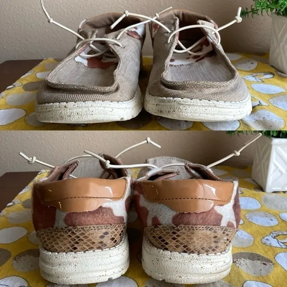 Hey Dude Wendy Cow Pieced Men’s shoes size 10