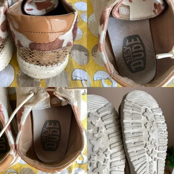 Hey Dude Wendy Cow Pieced Men’s shoes size 10