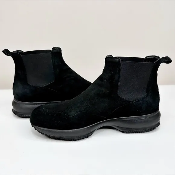 Hogan Interactive Chelsea Boots Black Suede Women’s SZ 40 US 10