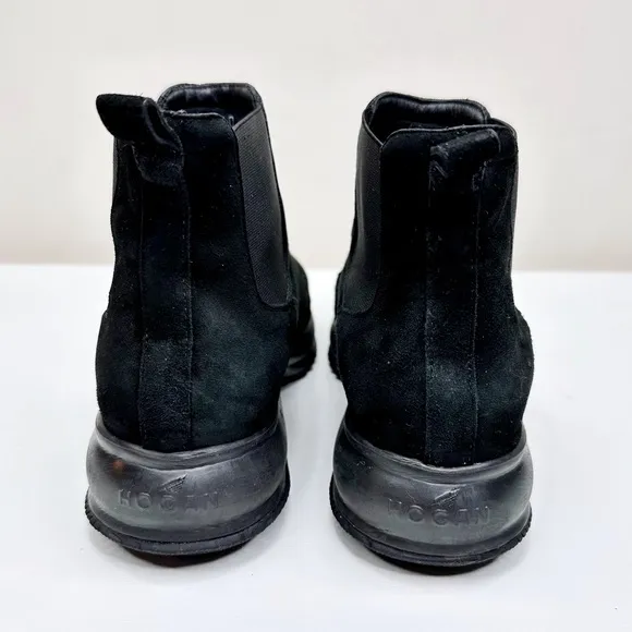 Hogan Interactive Chelsea Boots Black Suede Women’s SZ 40 US 10