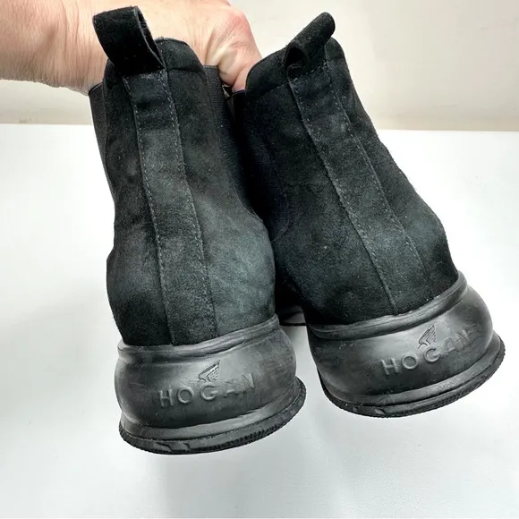 Hogan Interactive Chelsea Boots Black Suede Women’s SZ 40 US 10