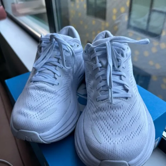Hoka All-White Athletic Sneakers