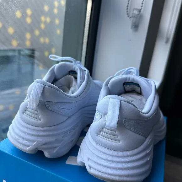 Hoka All-White Athletic Sneakers