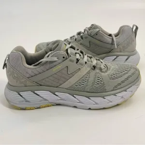 HOKA Gaviota 2 Road Running Athletic Shoes Gray and Yellow Sneakers Womens 7.5